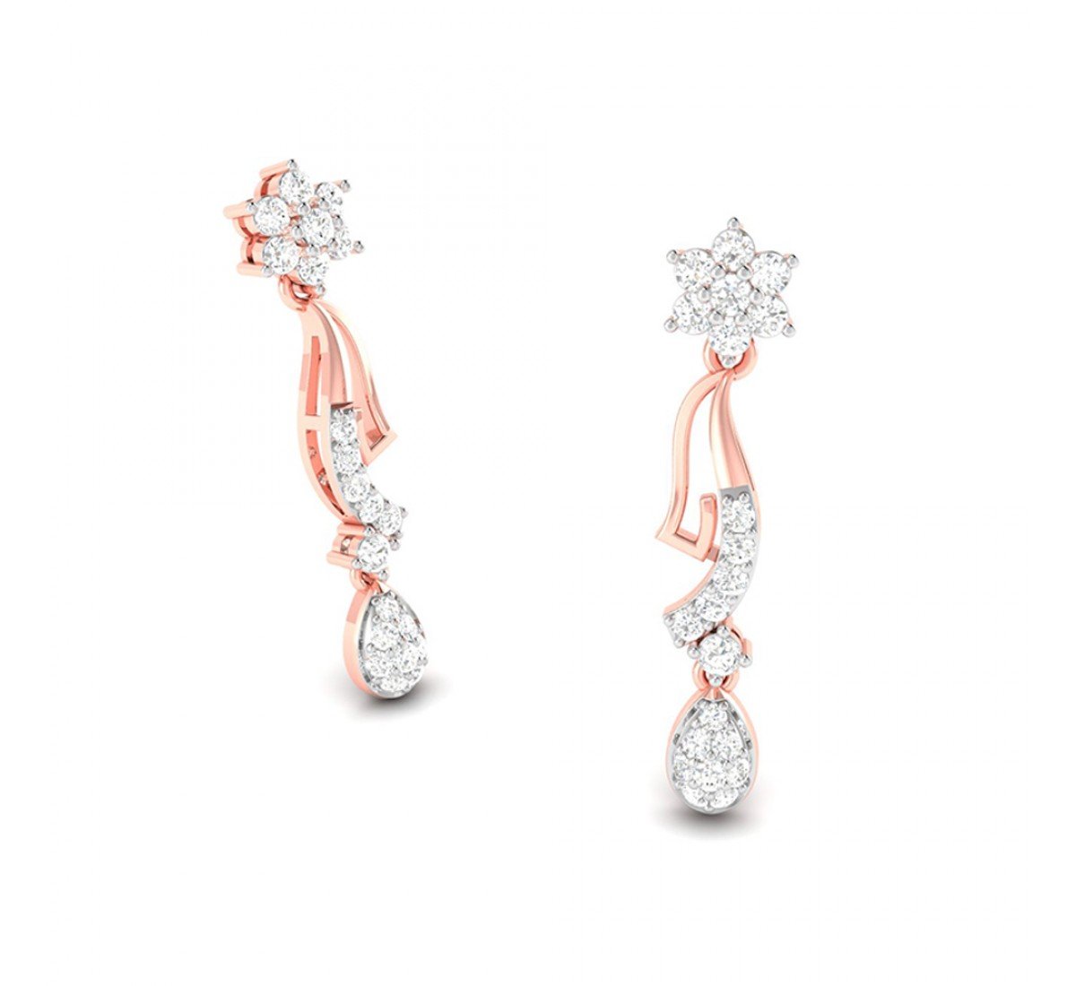 Lila Drop Diamond Earrings