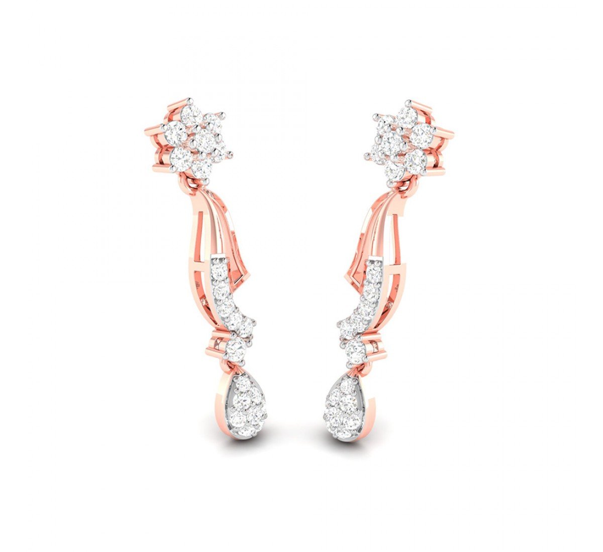 Lila Drop Diamond Earrings