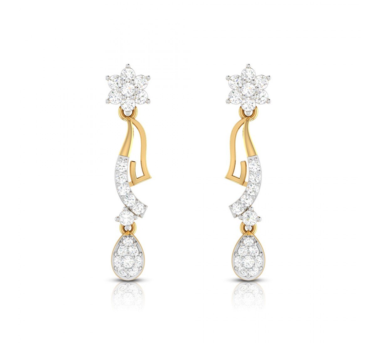 Lila Drop Diamond Earrings