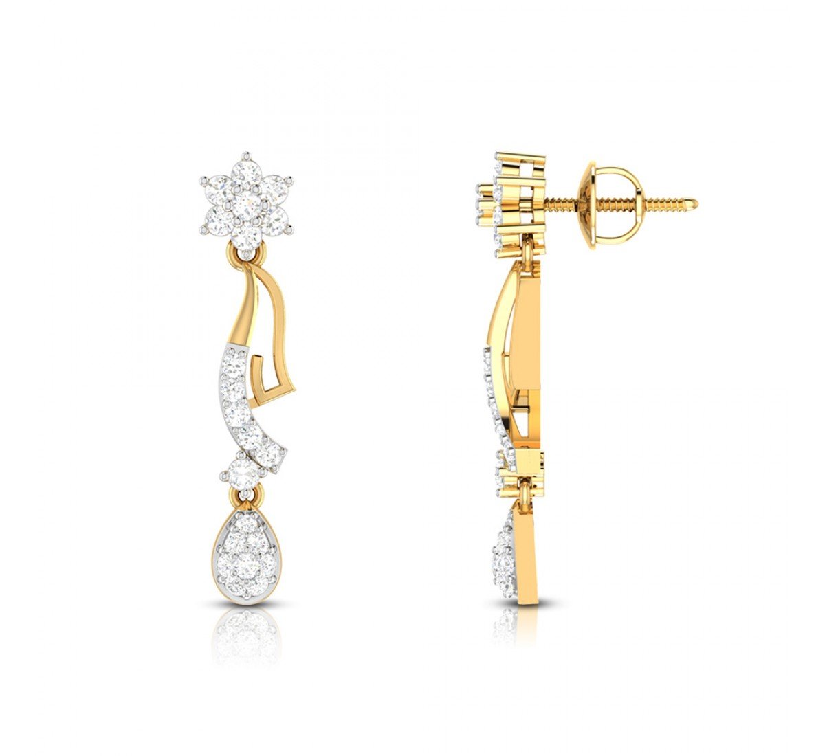 Lila Drop Diamond Earrings