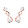 Swirl Drop Diamond Earrings