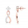 Swirl Drop Diamond Earrings