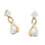 Swirl Drop Diamond Earrings