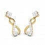 Swirl Drop Diamond Earrings