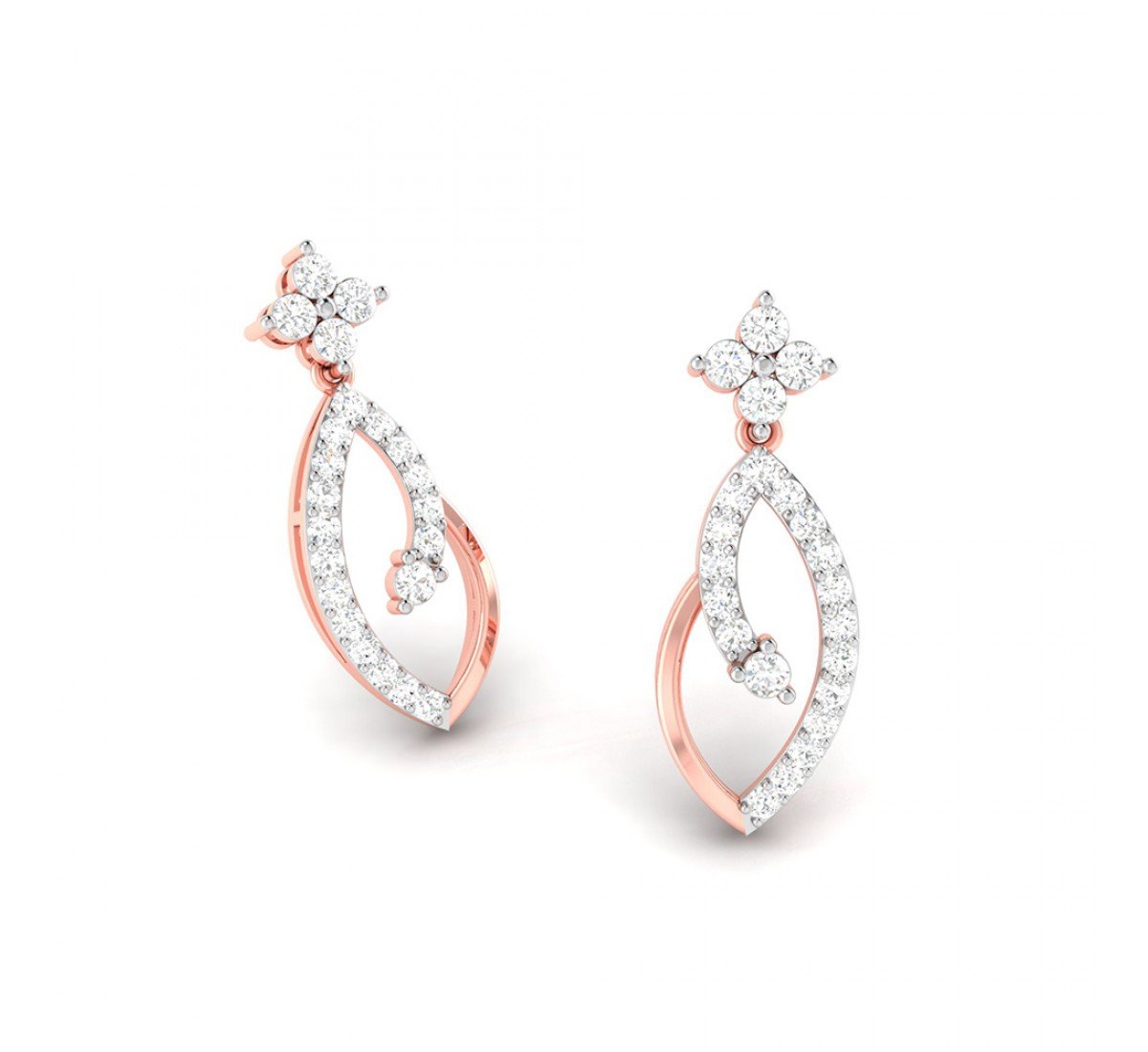 Entena Drop Diamond Earrings