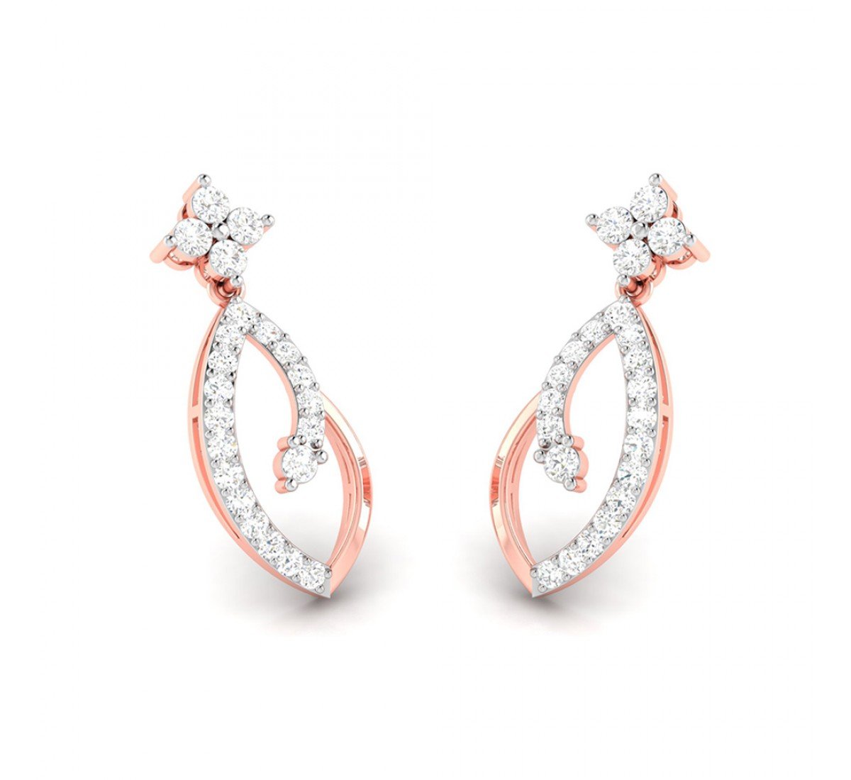 Entena Drop Diamond Earrings