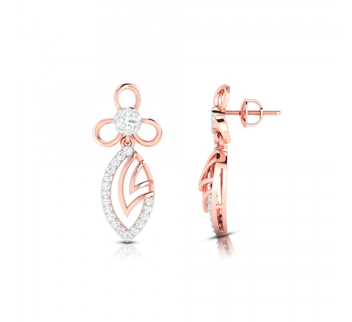 Akira Drop Diamond Earrings