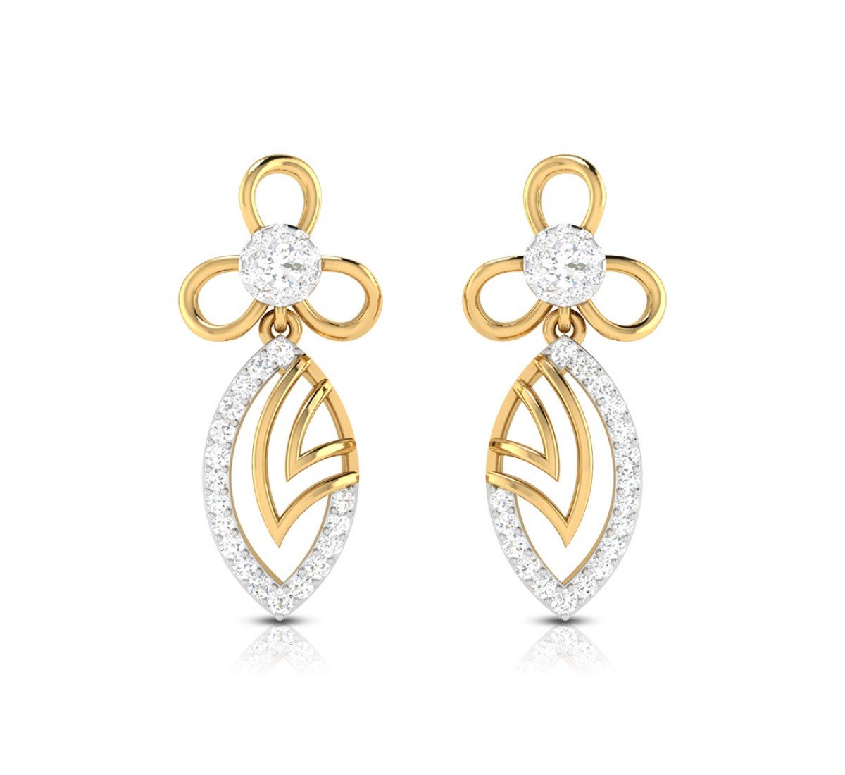 Akira Drop Diamond Earrings