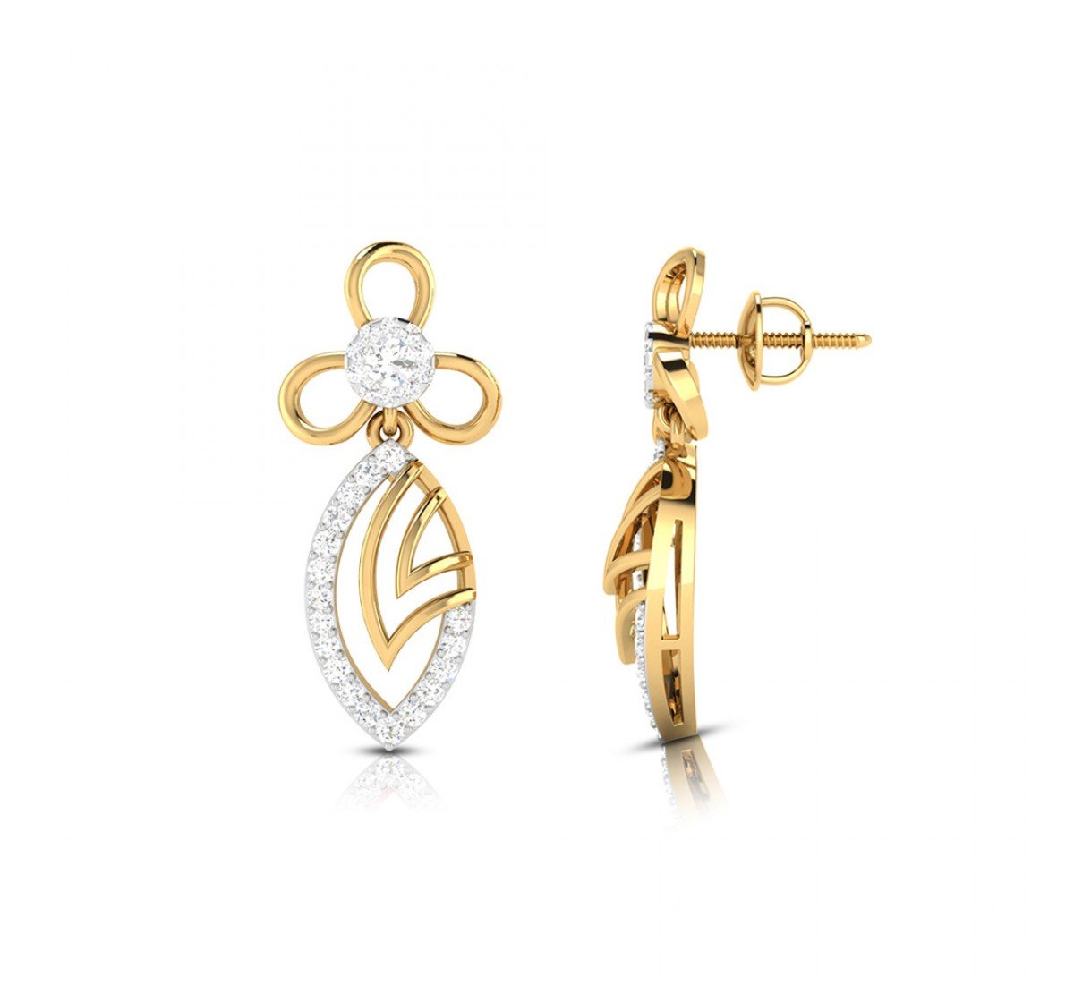 Akira Drop Diamond Earrings