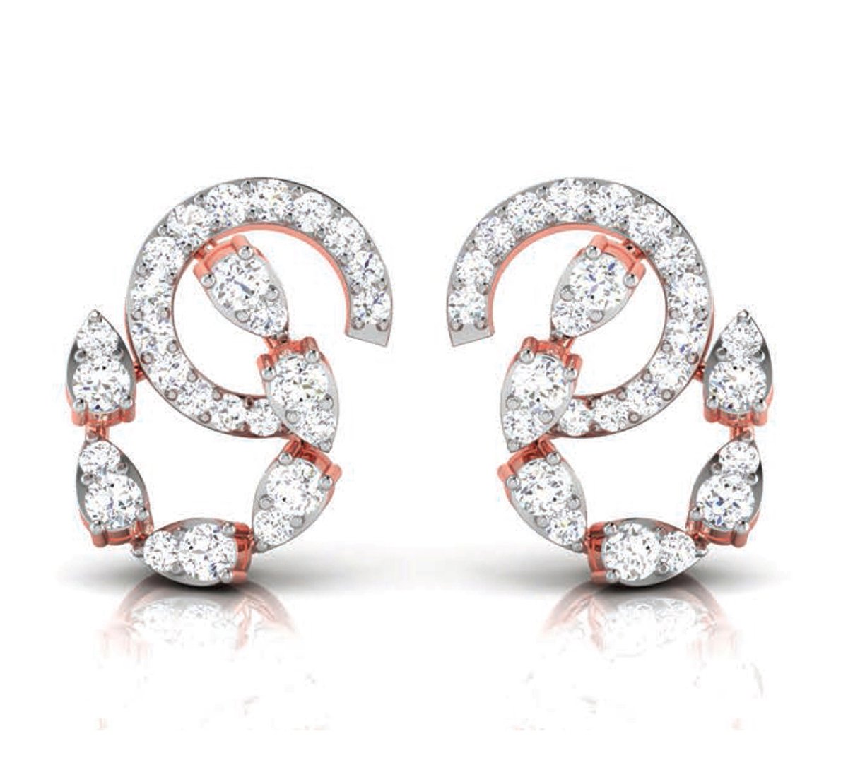 TBZ - The Original 18KT Yellow Gold and Diamond Drop Earrings for Women :  Amazon.in: Fashion