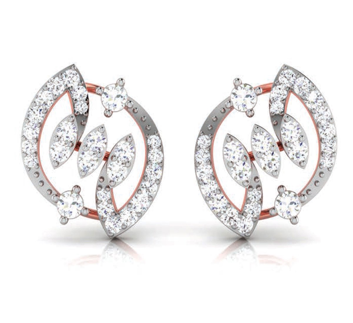 Zig Flower Diamond Earrings