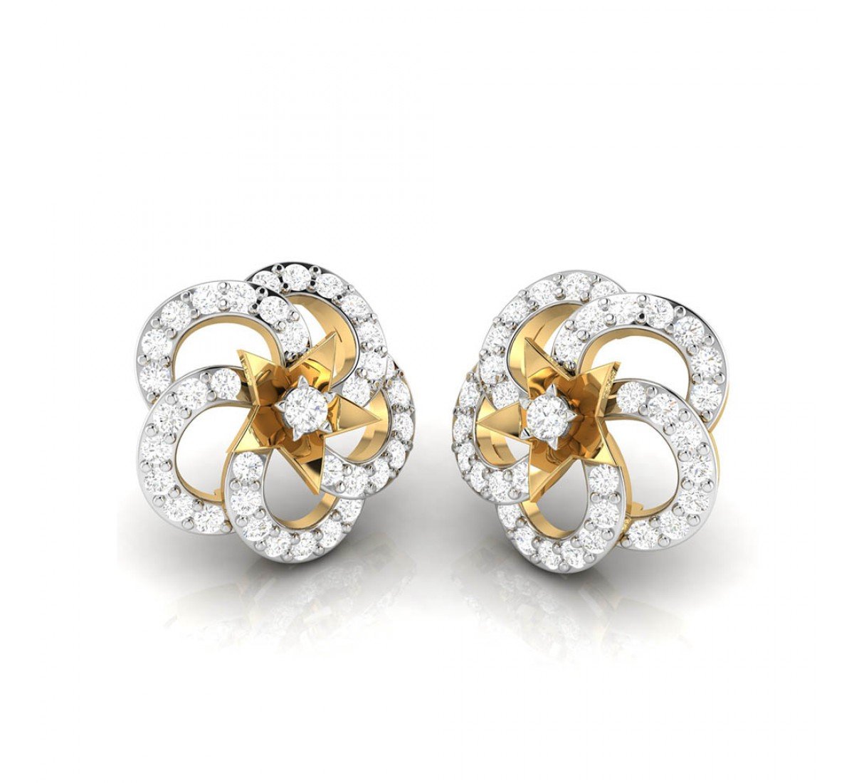 Rays In Eye Diamond Earrings