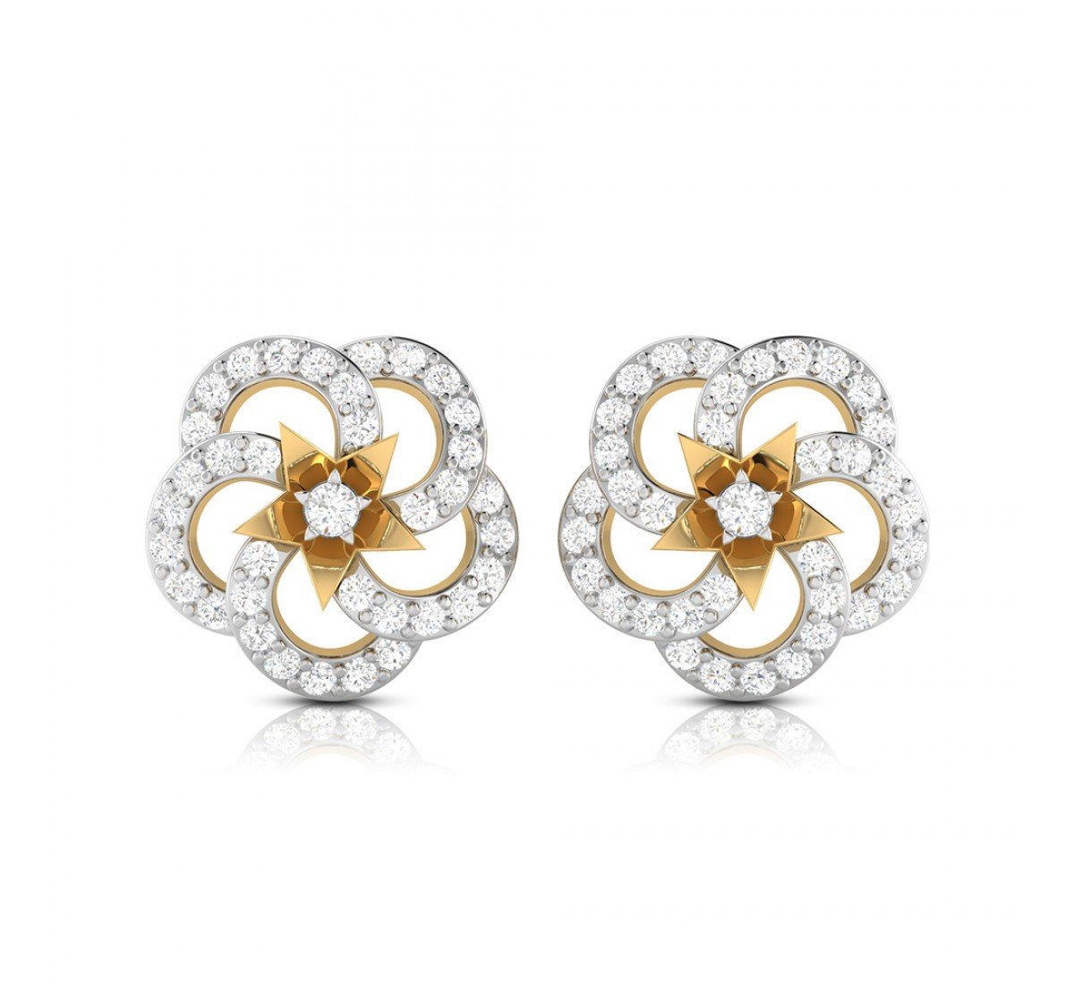 Rays In Eye Diamond Earrings