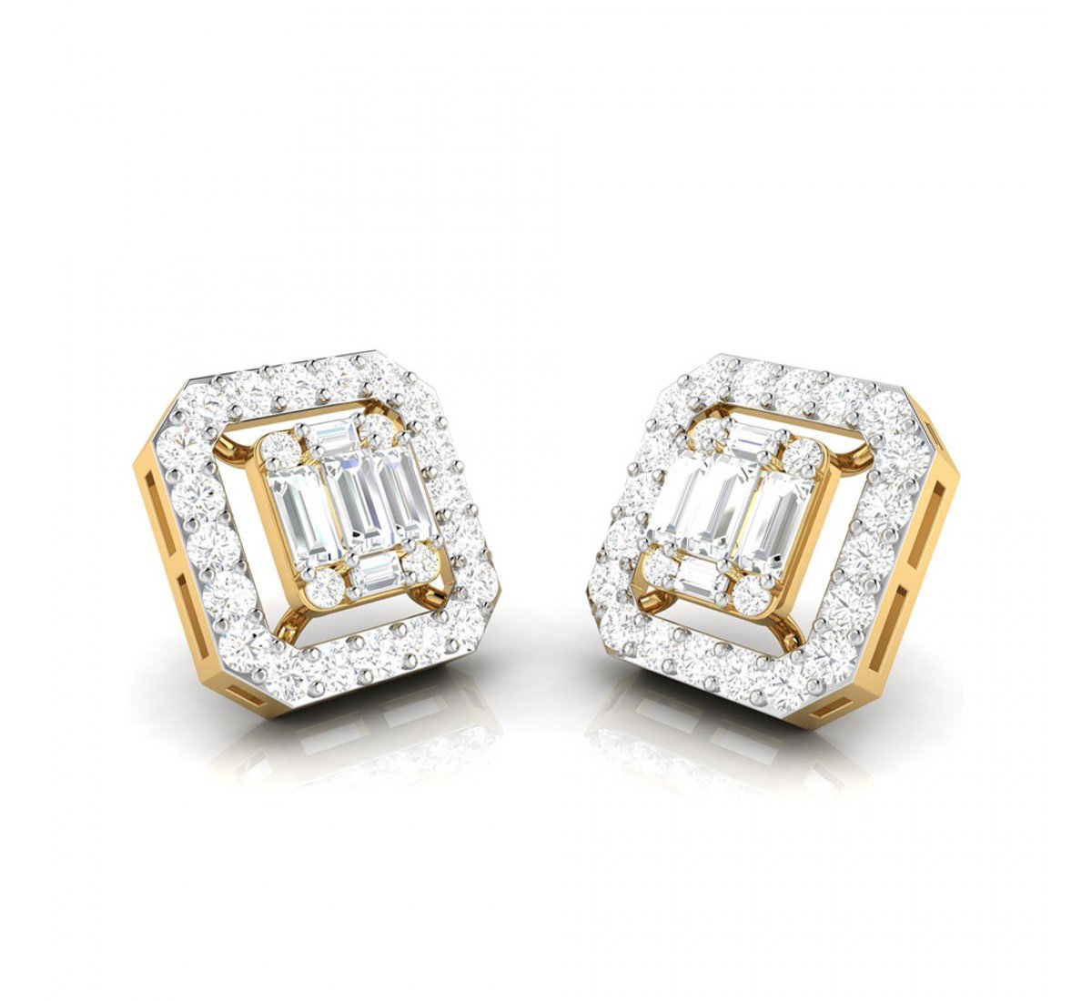 Logy In Rays Diamond Earrings