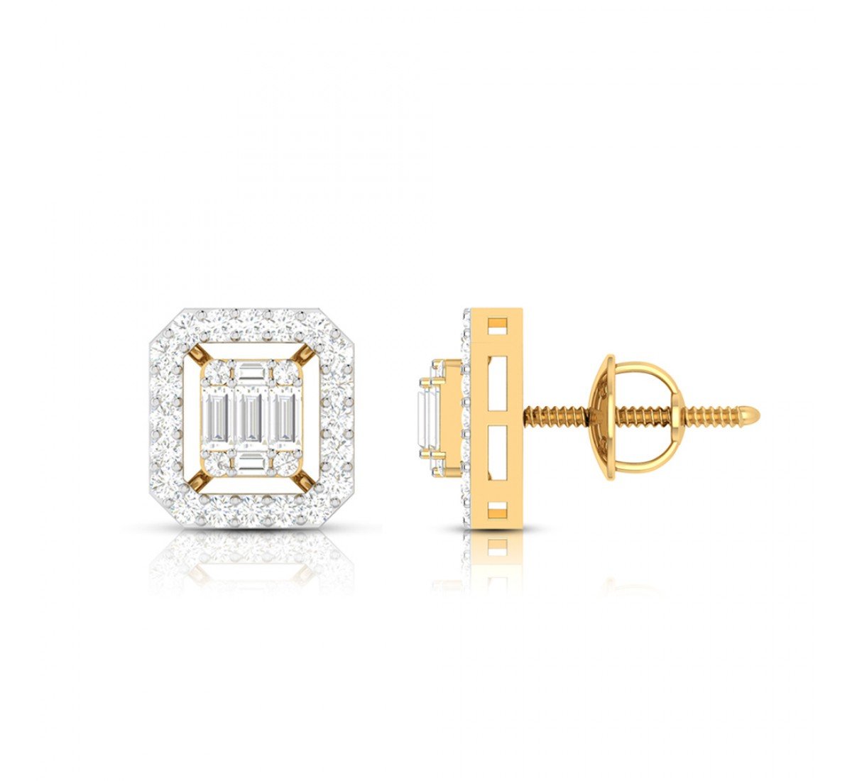 Logy In Rays Diamond Earrings