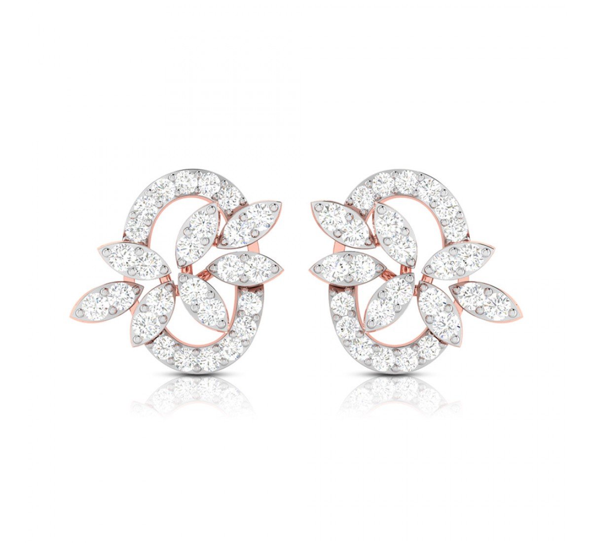 Dazzling Looped Diamond Stud