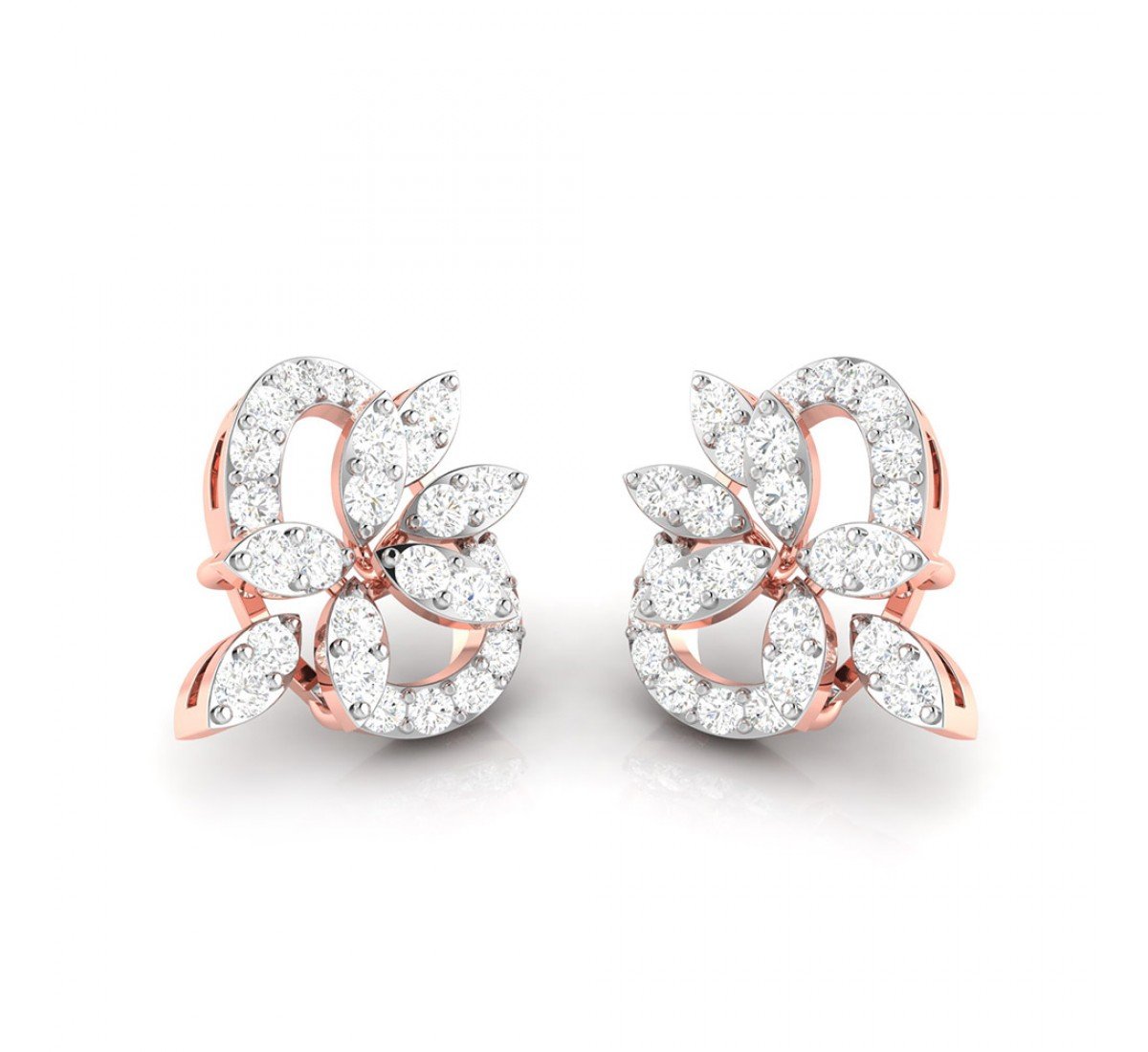 Dazzling Looped Diamond Stud