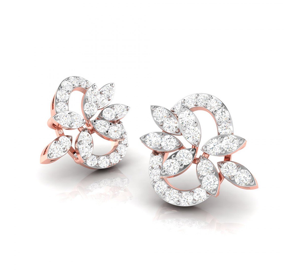 Dazzling Looped Diamond Stud