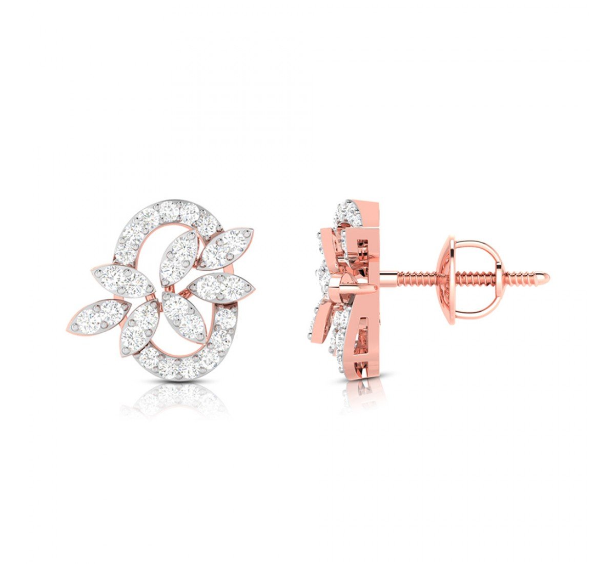 Dazzling Looped Diamond Stud