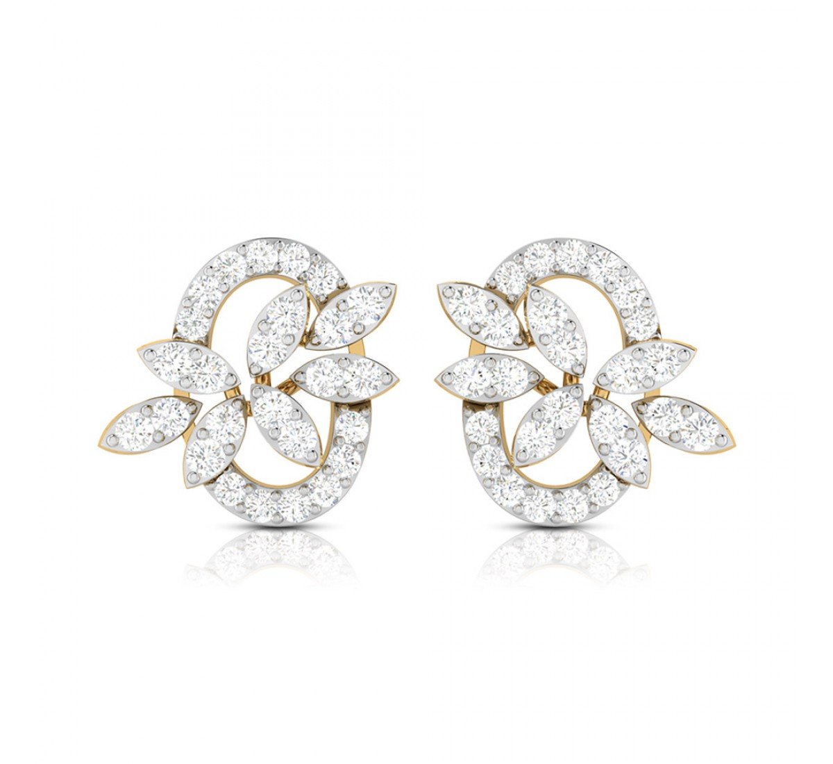 Dazzling Looped Diamond Stud