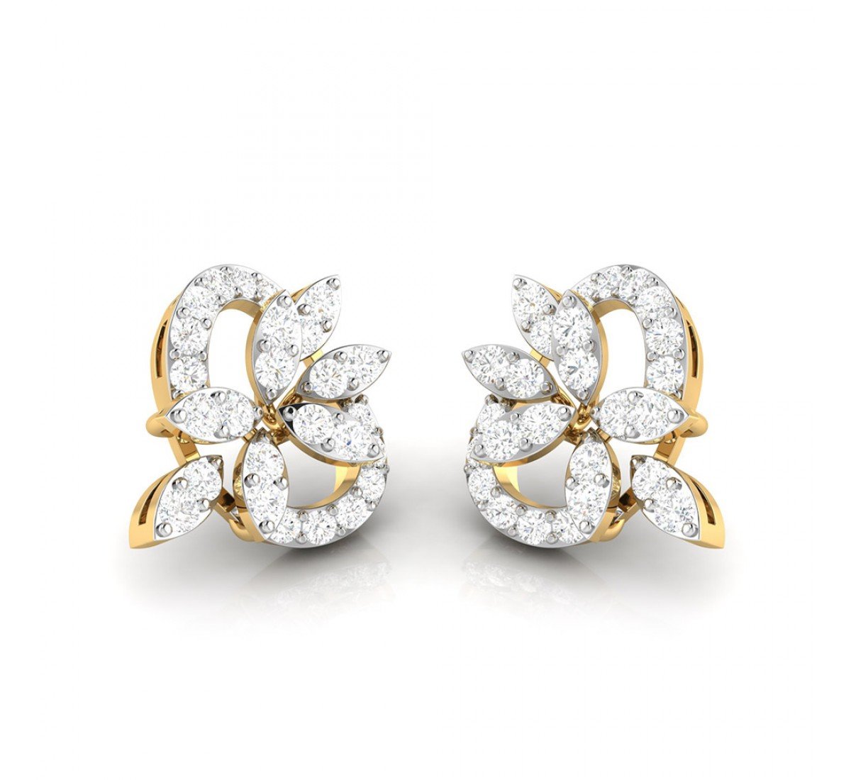 Dazzling Looped Diamond Stud