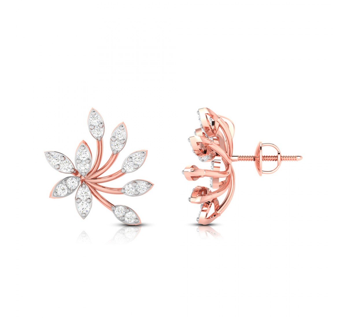 Cushion Wired Diamond Earrings