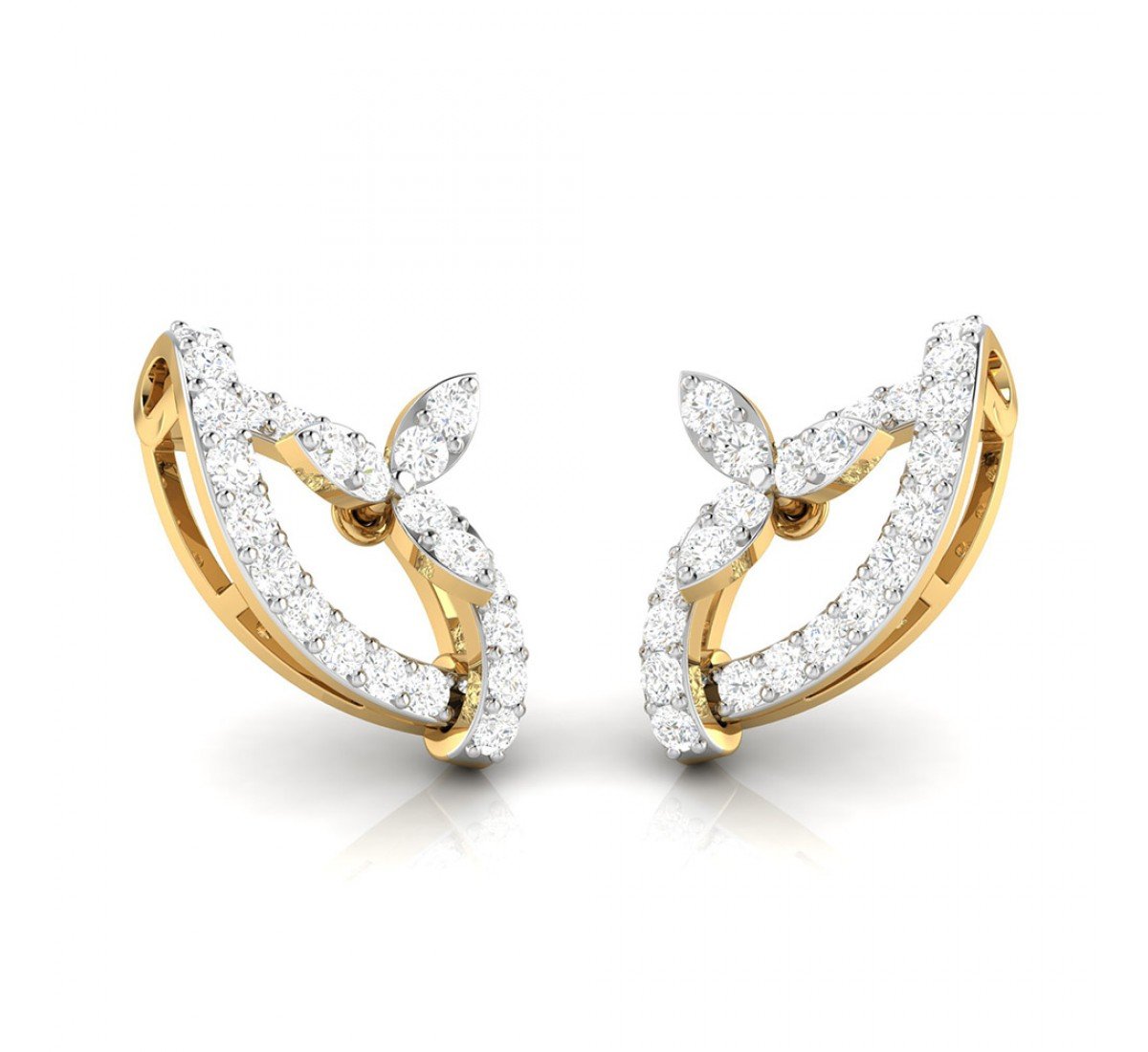 Mirage Crescent Diamond Stud