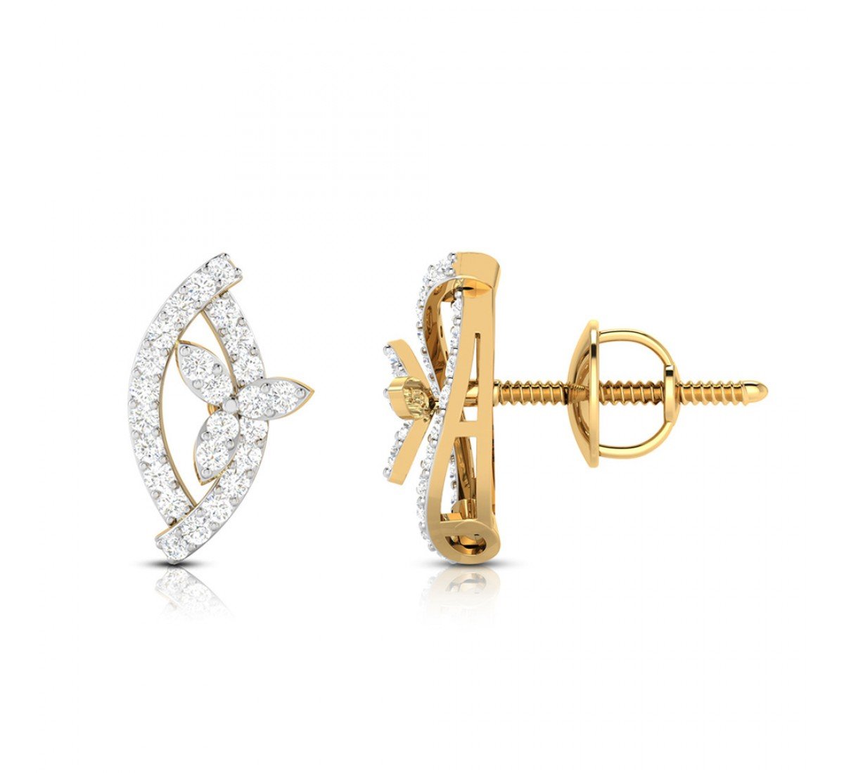 Mirage Crescent Diamond Stud