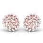 Swerve Peg Diamond Earrings