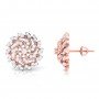 Swerve Peg Diamond Earrings