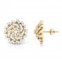 Swerve Peg Diamond Earrings