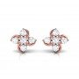 Ribbona Twist Diamond Earrings