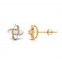 Ribbona Twist Diamond Earrings