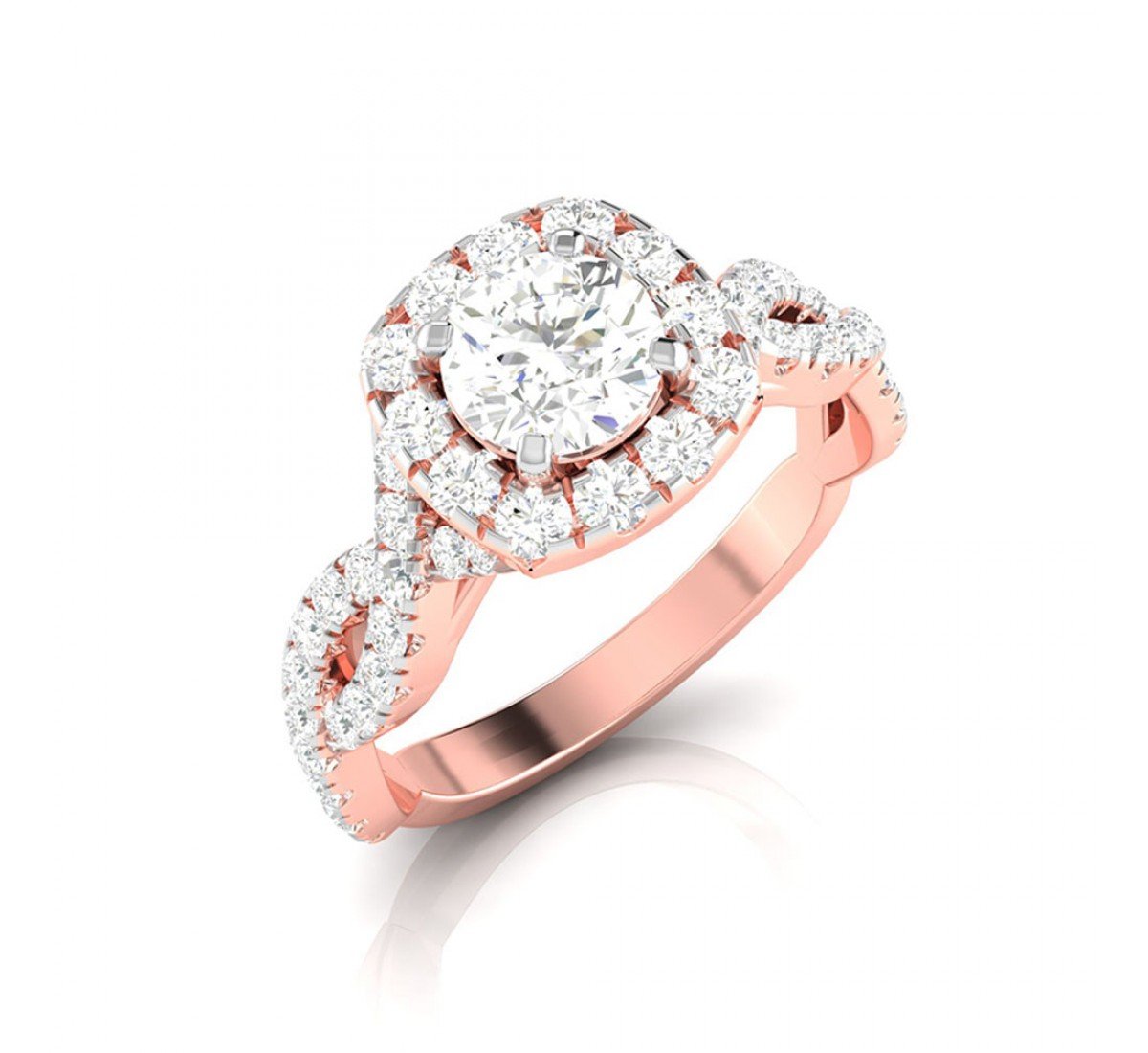 Swirling Diamond Ring