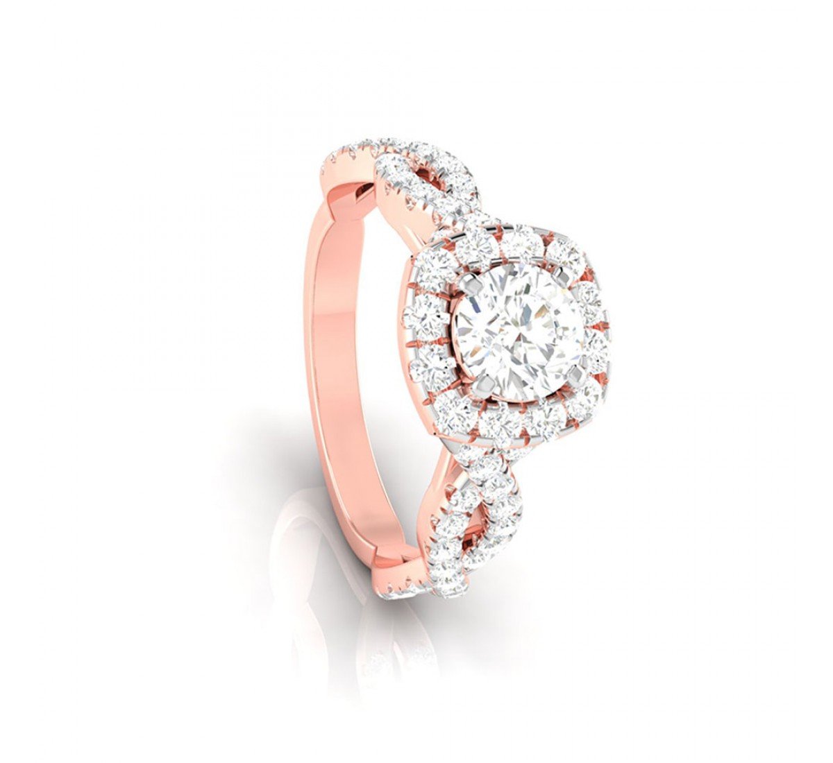 Swirling Diamond Ring