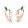 Spiral Jadah Diamond Earrings