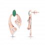 Spiral Jadah Diamond Earrings