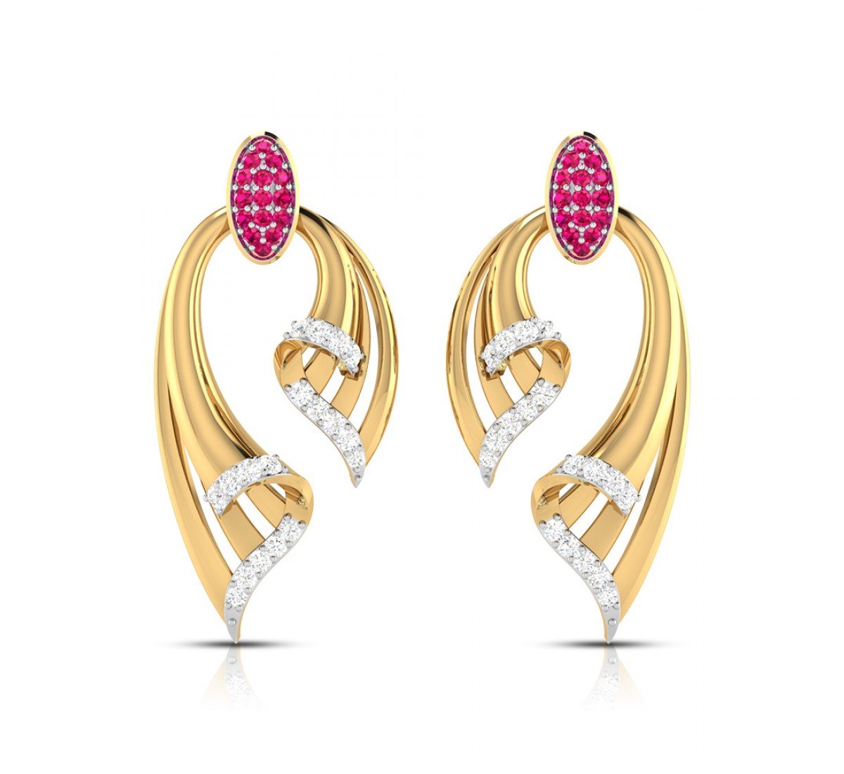 Spiral Jadah Diamond Earrings