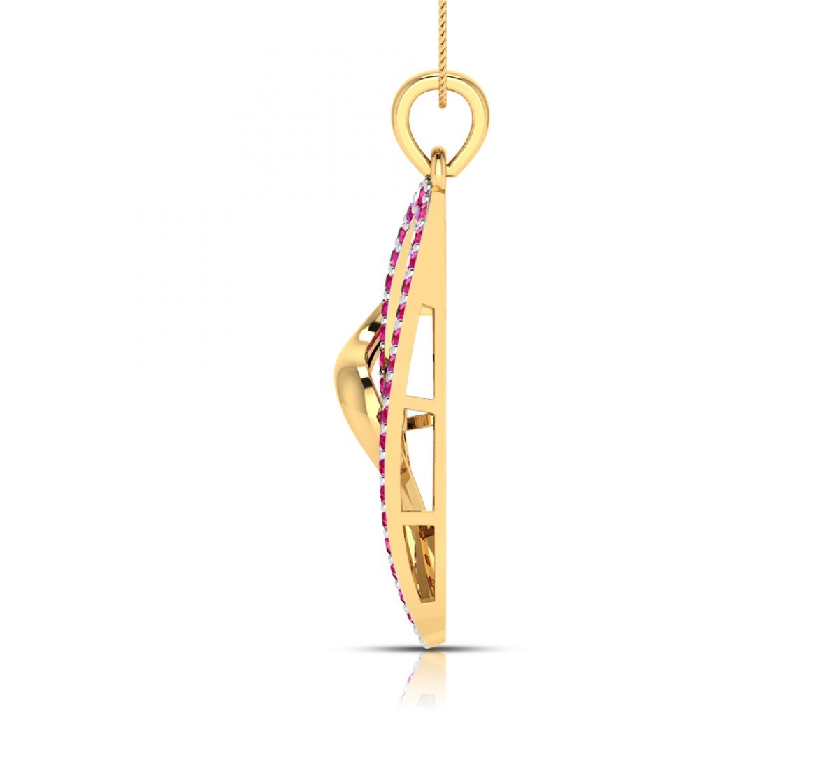 Inter Twisted Gold Pendant