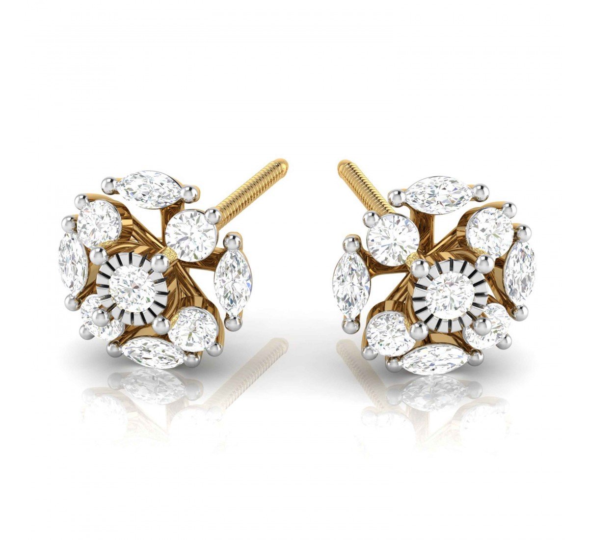 Noa Pixel Diamond Earrings