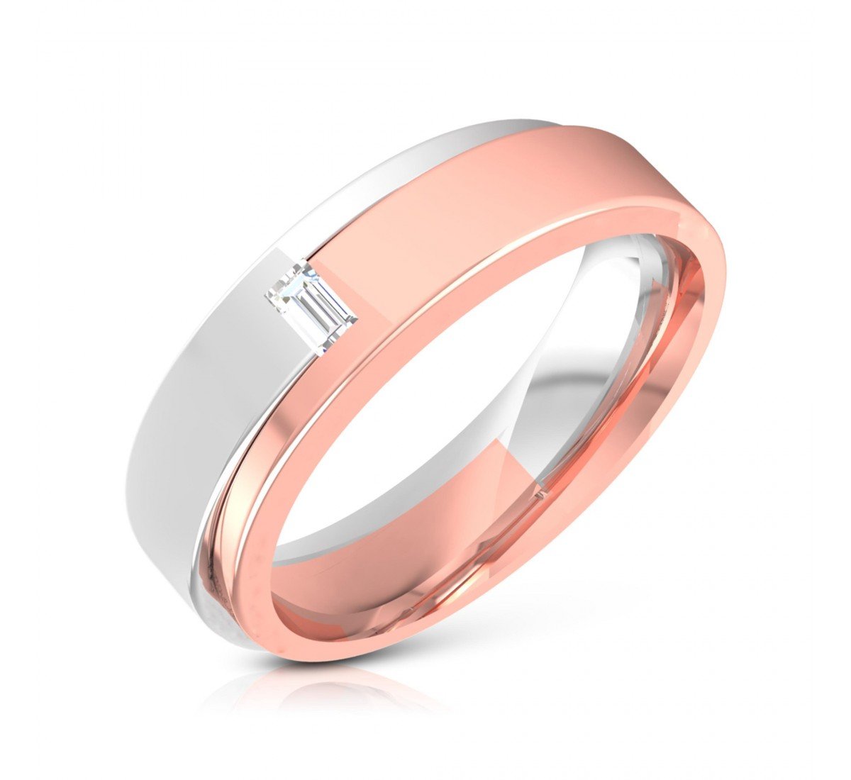 Scott Grooved Diamond Band