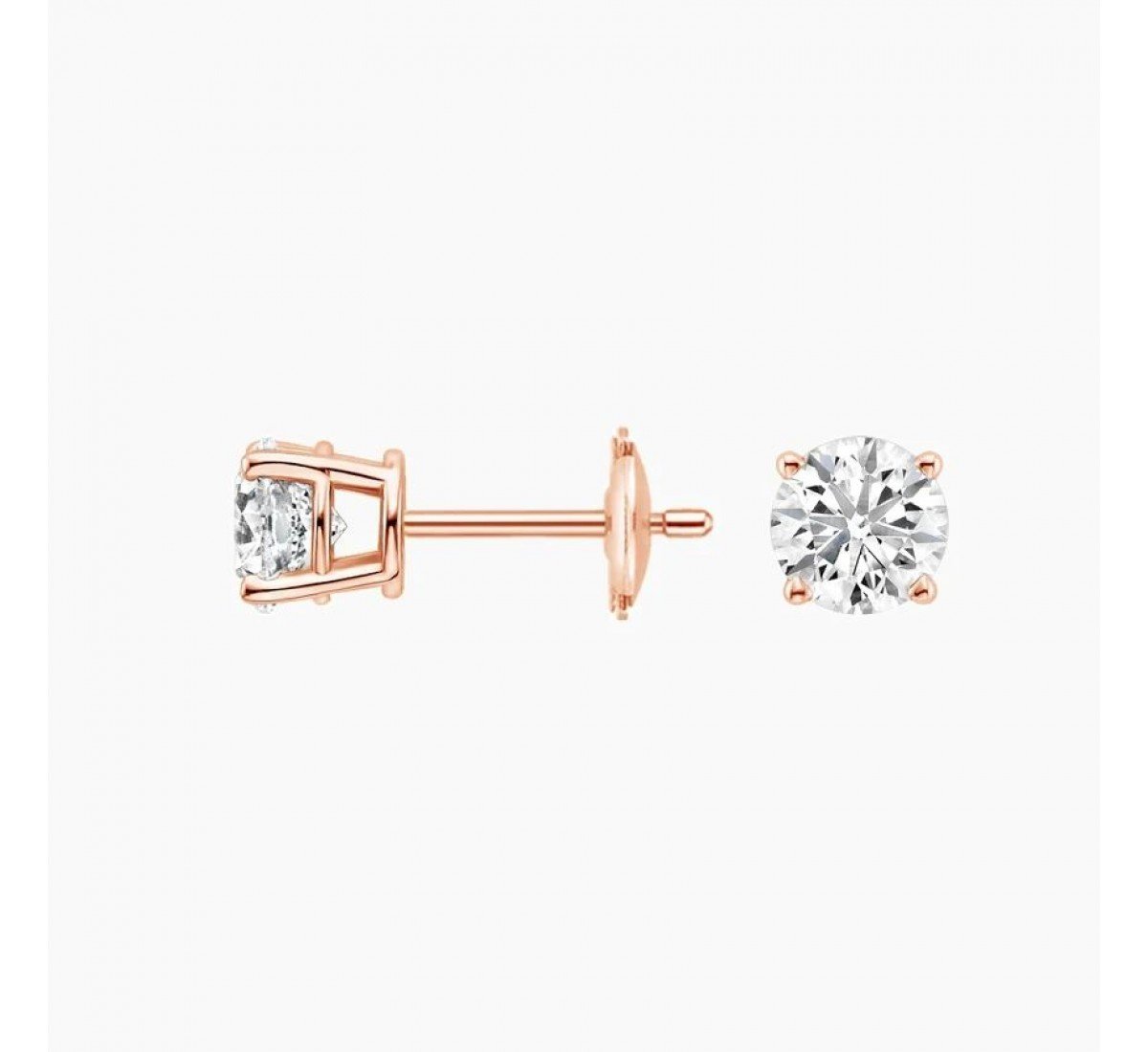 2 CT. T.W. Certified Lab-Created Diamond Solitaire Stud Earrings in 14K  White Gold (F/SI2) | Zales